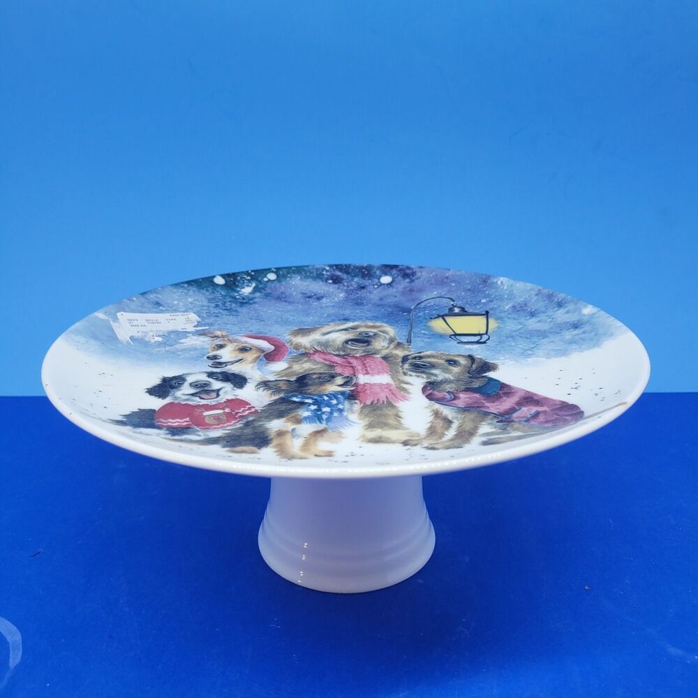 Royal Worcester Portmeirion Wrendale Designs 9 5/8" Pedestal Cake Plate VGC